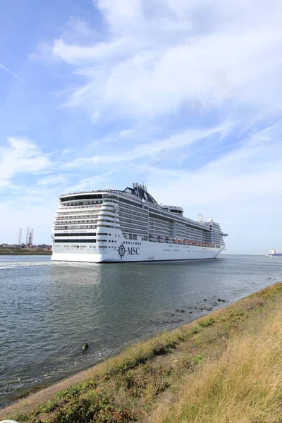 Ijmuiden Netherlands September 10Th 2016 Msc Splendida Cruise Ship Owned — Stock Photo, Image