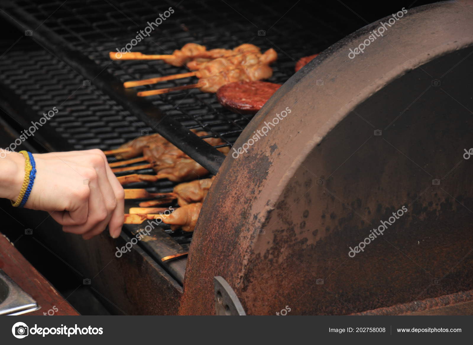 Meat Small Wooden Sticks Grill Sate Satay Traditional Indonesian Meat Small Wooden Sticks Grill Sate Satay Traditional Indonesian Dish Stock Photo