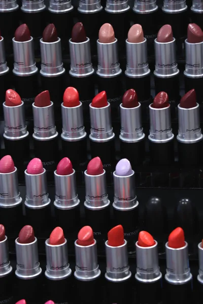 Haarlem Netherlands July 8Th 2018 Mac Lipstick Testers Displayed Luxurious — Stock Photo, Image