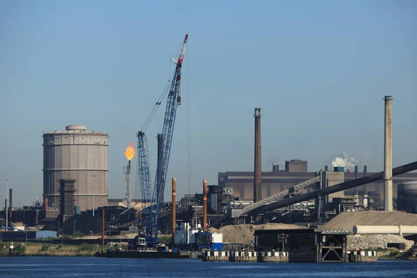 Ijmuiden Nederländerna Maj 2018 Tata Steel Company Ijmuiden Fabriken Växt — Stockfoto