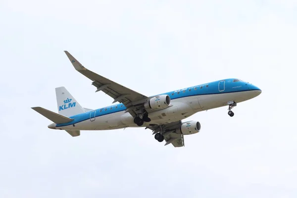 Amsterdã Países Baixos Julho 2018 Exk Klm Cityhopper Embraer Erj — Fotografia de Stock