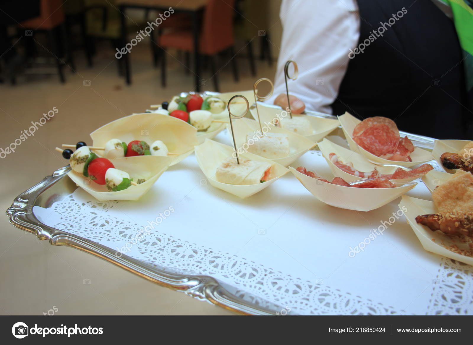 Appetizers Wedding Reception Various Luxurious Snacks Caprese