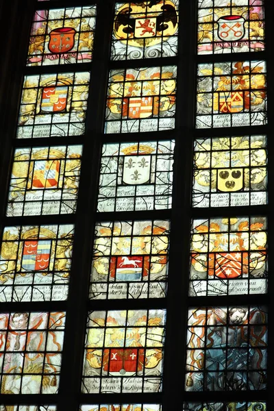Haarlem Niederlande Oktober 2018 Buntglasfenster Mit Hellen Farben Der Kirche — Stockfoto