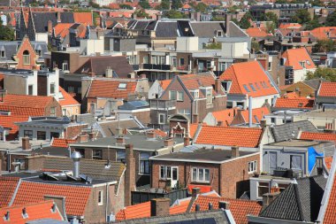 Haarlem, Hollanda-6th Ağustos 2015: Haarlem Şehir genel bakış