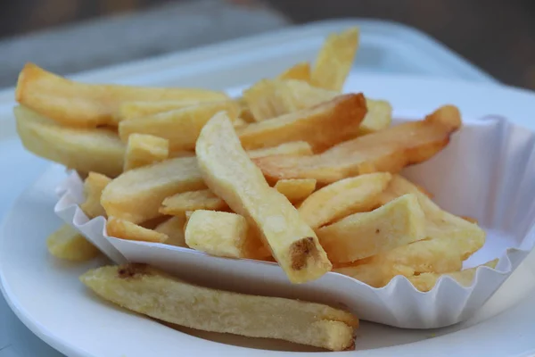 Pommes Den Niederlanden Serviert Mit Mayonnaise — Stockfoto