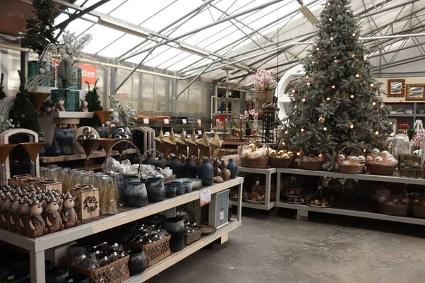 Aalsmeer Países Bajos Noviembre 2018 Decoraciones Navideñas Una Tienda Decoración —  Fotos de Stock