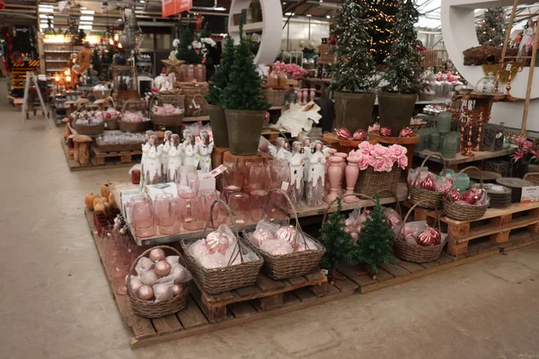 Aalsmeer Нідерланди 2018 Листопада Різдвяні Прикраси Внутрішнє Оздоблення Магазину — стокове фото