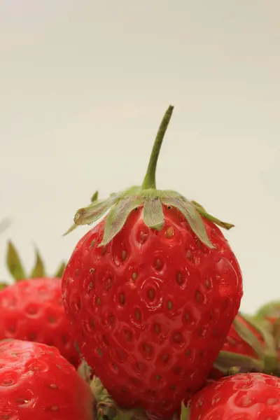 大的草莓在极近的地方 — 图库照片