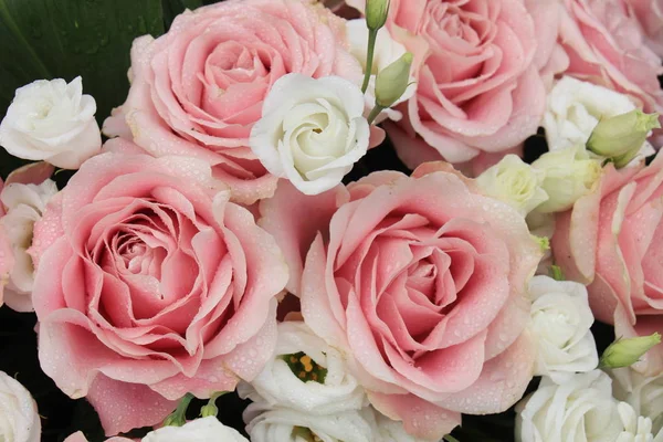 Flores Cor Rosa Branco Uma Decoração Casamento Floral — Fotografia de Stock