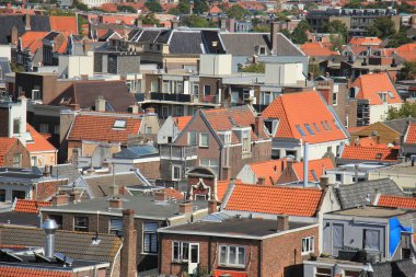 Haarlem, Hollanda-6th Ağustos 2015: Haarlem Şehir genel bakış