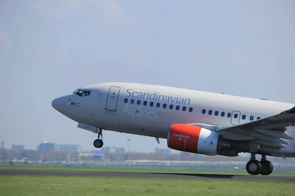 Amsterdam Netherlands April 2Nd 2017 Rjx Sas Scandinavian Airlines Boeing — Stock Photo, Image
