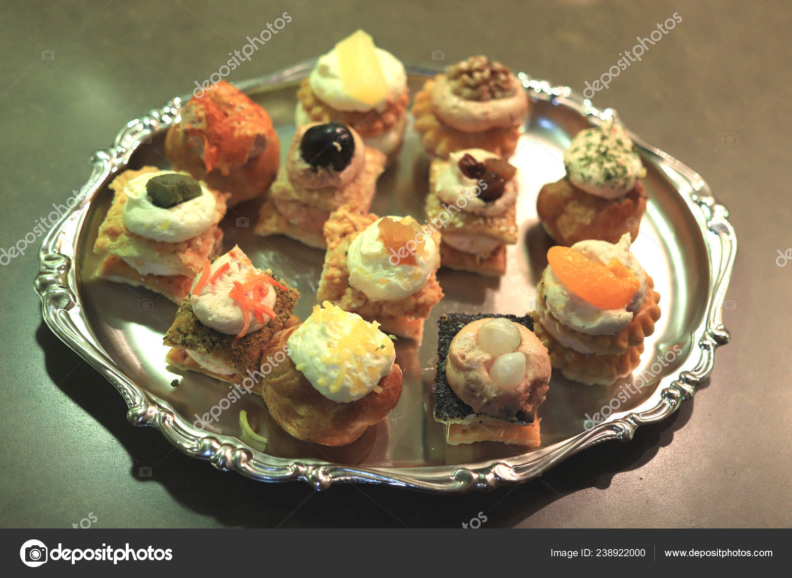 Luxurious Decorated Snacks Various Ingredients Served Finger Food