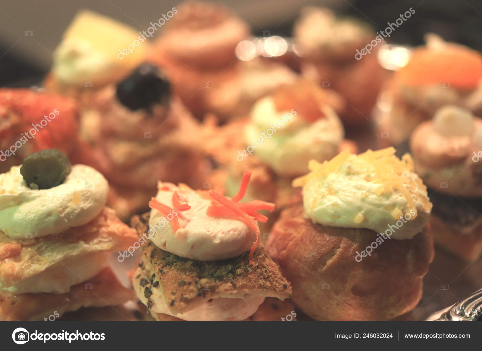 Luxurious Decorated Snacks Various Ingredients Served Finger Food