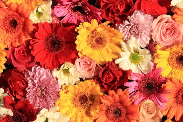 Kleurrijke bruiloft bloemstuk — Stockfoto