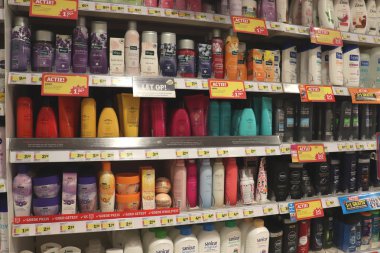 Haarlem, the Netherlands, July 8th 2018: douche and bath products