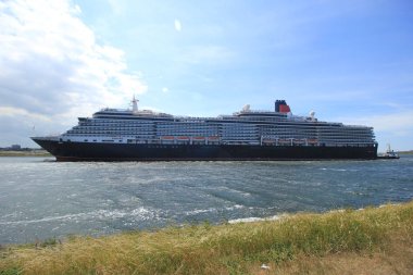 IJmuiden, Hollanda - 5th Haziran 2017: Kraliçe Victoria, Cunard