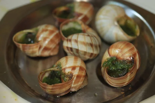 Escargots de Bourgogne — Stok fotoğraf