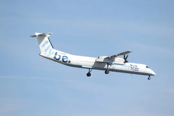 Amsterdam, the Netherlands - May 30th 2019: G-ECOR Flybe De Havilland Canada DHC-8-400 — Stock Photo, Image