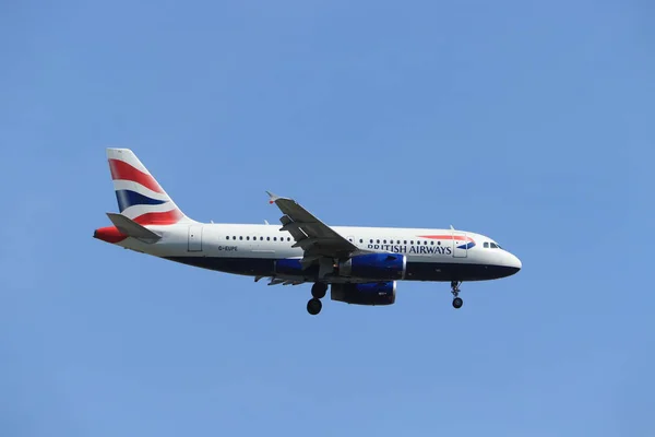 Amsterdão, Países Baixos - 1 de junho de 2019: G-EUPE British Airways Airbus A319-131 — Fotografia de Stock