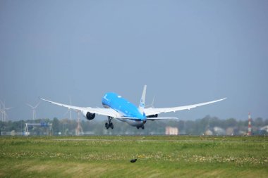 Amsterdam Hollanda - 6 Mayıs 2017: Ph-Bhd Royal Klm Hollanda Hava Yolları Dreamliner