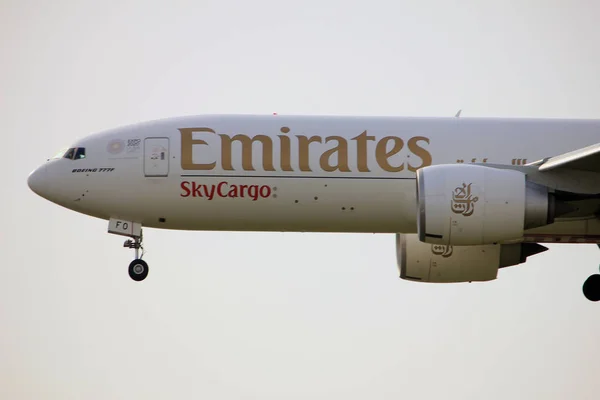 Amsterdam Paesi Bassi - 7 aprile 2018: A6-EFO Emirates Boeing 777F — Foto Stock