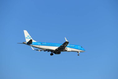 Amsterdam, Hollanda - 29 Haziran 2019: Ph-Ezm Klm Cityhopper Embraer Erj-190