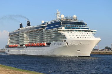 Ijmuiden, Hollanda - 20 Temmuz 2019: Ünlü Yansıması