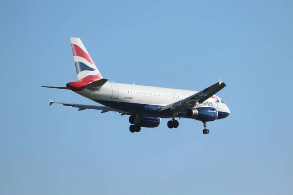 Amsterdam Holandia-5 października, 2018: G-Eupg British Airways Airbus A319-100 — Zdjęcie stockowe