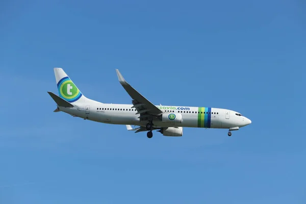 Amsterdam die niederlande - 5. oktober 2018: ph-hsg transavia boeing 737-800 — Stockfoto