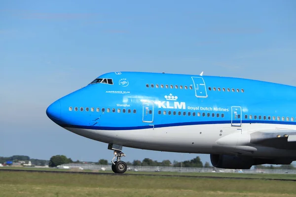 Ámsterdam Países Bajos - 24 de mayo de 2019: PH-BFW KLM Royal Dutch Airlines Boeing 747 — Foto de Stock