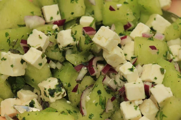 Grön melon sallad — Stockfoto