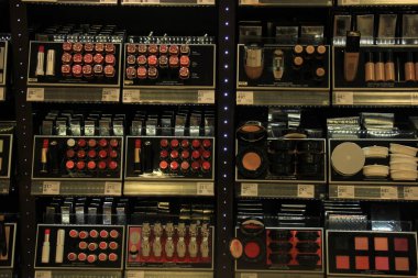 Meppen, Almanya, Ağustos 14th 2017: çeşitli lüks Lancome kozmetik ürünleri