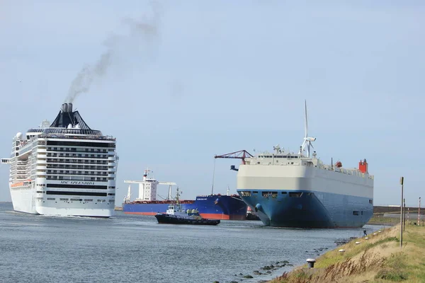 Ijmuiden, Holanda - 10 de setembro de 2016: MSC Splendida — Fotografia de Stock