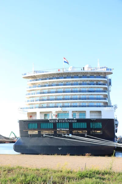 Ijmuiden Países Bajos Junio 2020 Nieuw Statendam Amarrado Felison Terminal —  Fotos de Stock