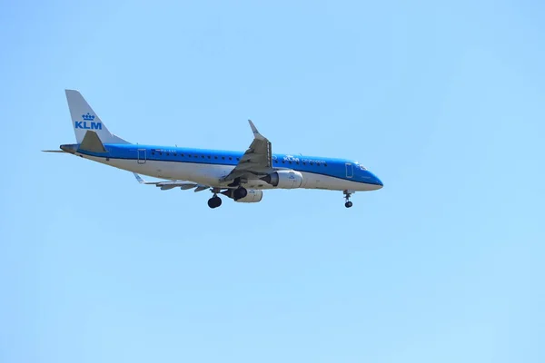 Amesterdão Países Baixos Agosto 2020 Exc Klm Cityhopper Embraer Erj — Fotografia de Stock