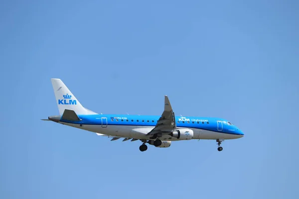 Amsterdam Augustus 2020 Exk Klm Cityhopper Embraer Erj 175Std Eindnadering — Stockfoto