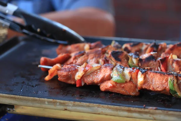 Olika Typer Kött Stift Grillen — Stockfoto