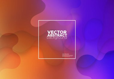 Degrade tasarım kapakları. Renkli sıvı şekiller kompozisyon. Gelecekteki geometrik desenler. Vektör çizim.