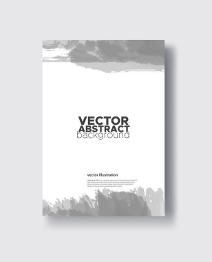 Siyah gri soyut tasarım. Broşür, tek renkli öğe üzerinde beyaz izole boya mürekkep. Grunge afiş boyar. Basit birleşim. Sıvı mürekkep. Arka plan afiş, kart, poster, kimlik, web tasarım için.