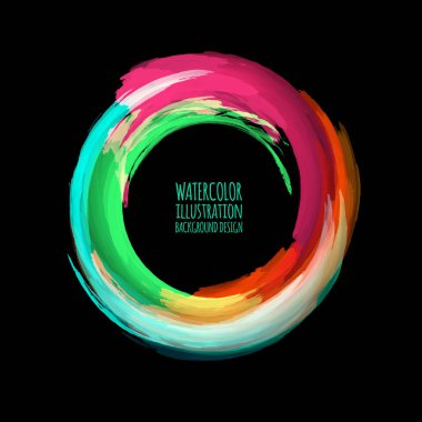 Neon boya soyut yuvarlak. Parlayan retro çerçeve. Vintage floresan daire sembolü. Club, bar veya Cafe siyah bir duvar için bir işaretçi yakma. Reklam, işaret, poster, afiş tasarım öğesi. Vektör çizim