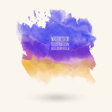 Beyaz arka plan üzerinde soyut parlak suluboya blob. Gazetede sıçramasına renk. Elle çizilmiş. Vektör çizim.