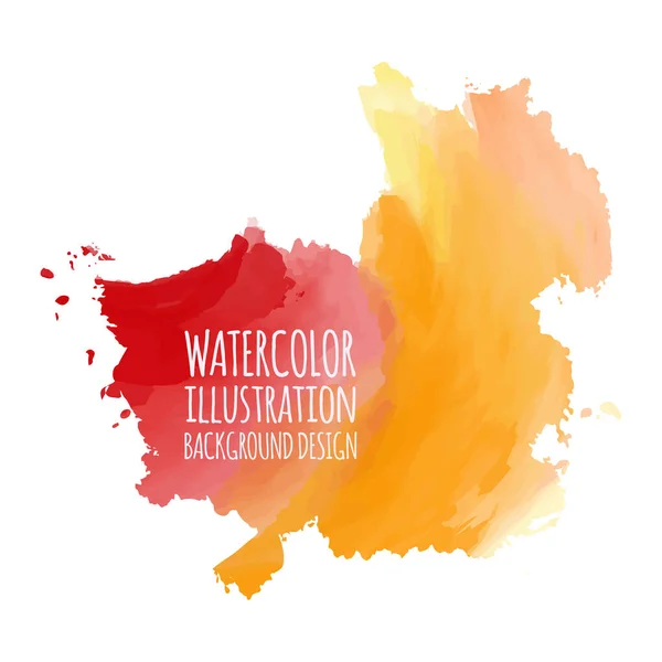 Abstrato Vermelho Laranja Outono Watercolor Blob Fundo Branco Cor Salpicando — Vetor de Stock