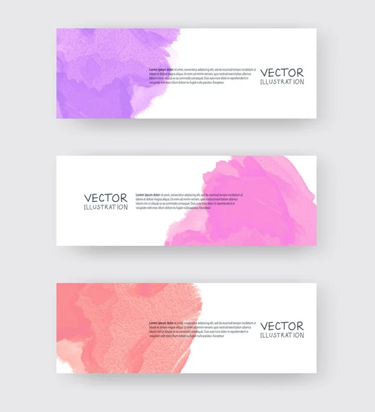 Vector Banner Vormen Collectie Geïsoleerd Witte Achtergrond Handgetekende Abstracte Penseelstreken — Stockvector