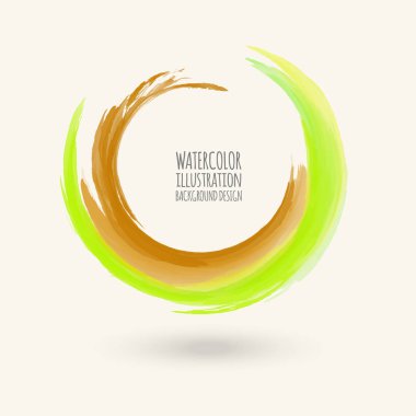Suluboya daire doku. Vektör watercoluor daire elemanları tasarımı için.