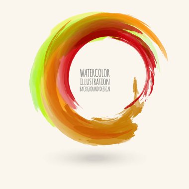 Sulu Boya doku. Vektör daire öğeleri