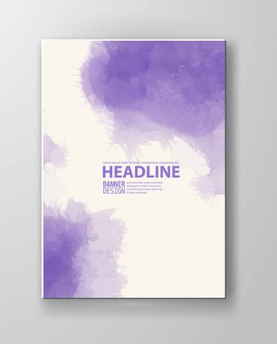 Suluboya mor renk tasarım afiş