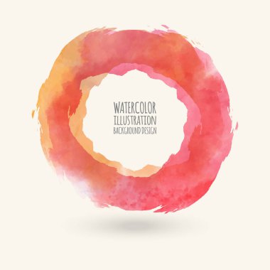 Suluboya daire doku. Mürekkep yuvarlak kontur