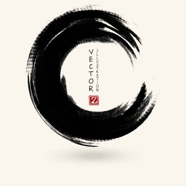 vektör siyah mürekkep yuvarlak kontur