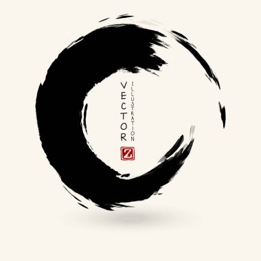 vektör siyah mürekkep yuvarlak kontur