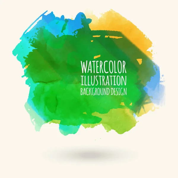 Farbe Aquarell Hintergrund. Vektorillustration — Stockvektor